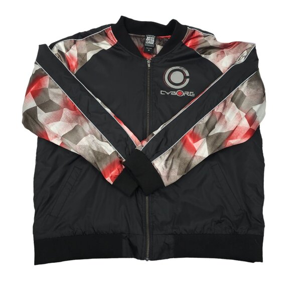 Justice League Cyborg Bomber Jacket Mens Size 3X Hot Topic Limited Edition - Picture 9 of 16
